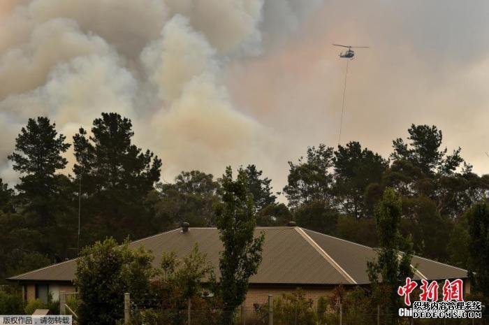 当地时间12月21日，澳大利亚悉尼西南部Bargo的房屋附近发生森林大火。当日，澳大利亚灼热的热浪加剧了部分地区的森林大火蔓延，悉尼周边失控的林火进一步恶化。